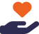 hand-holding-heart Icon of a hand holding out a red heart