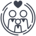 racial-equity4 Icon of three users with a heart above them