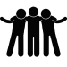 visionicon Three figures supporting each other